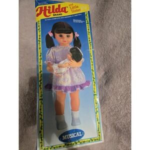 Vintage Hilda Brand And Little Sister Musical Doll
